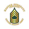 Kiss-Cut Stickers - Army - Master Sergeant - MSG - Retired (4"x4", Transparent) view 1