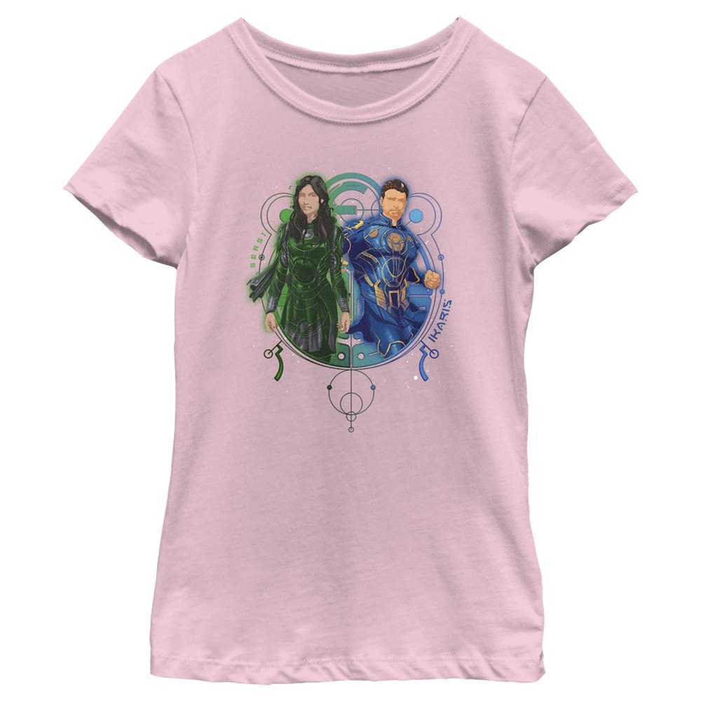 Fifth Sun girls Marvel the Eternals Sersi Ikaris Duo Short Sleeve Tee T Shirt, Light Pink, X-Small US