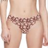 Calvin Klein Women's Invisibles Seamless Thong Panty, Left Behind Print_Umber, Small view 1