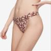 Calvin Klein Women's Invisibles Seamless Thong Panty, Left Behind Print_Umber, Small view 2