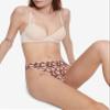 Calvin Klein Women's Invisibles Seamless Thong Panty, Left Behind Print_Umber, Small view 3