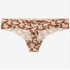Calvin Klein Women's Invisibles Seamless Thong Panty, Left Behind Print_Umber, Small view 4