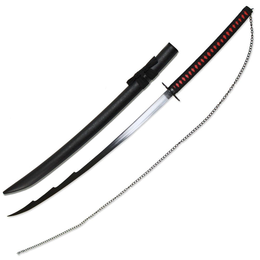 Armory Replicas 68-Inch Massive Stainless Steel Katana Sword 48" Black Blade, 16" ABS & Zinc Handle, Includes Wooden Scabbard Extra Large Samurai Style Display Sword