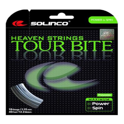 Solinco Tour Bite 4-Sided Poly (Polyester) 20 Gauge / 1.05mm Tennis Racquet String Sets 6-Pack (6 Sets Per Order) - Best for Spin, Control, and Durability