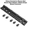 360 Tactical 0/22 Weaver and 3/8" Dovetail Mount Dovetail Predrilled Receiver Rail Mount Adapter view 2