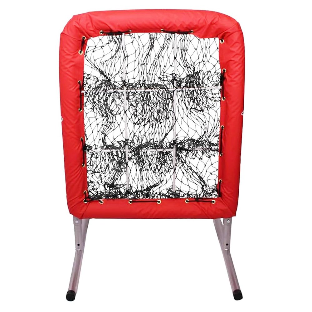 On Deck Sports Punch Out Pocket  Baseball & Softball Pitching Net with Strike Zone, 9 Pocket Target, Red, Adjustable Legs, Indoor/Outdoor Use