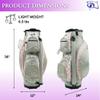 RJ Sports Bliss 14 Way Divider Ladies Deluxe Cart Bag (Spring Pink) view 2