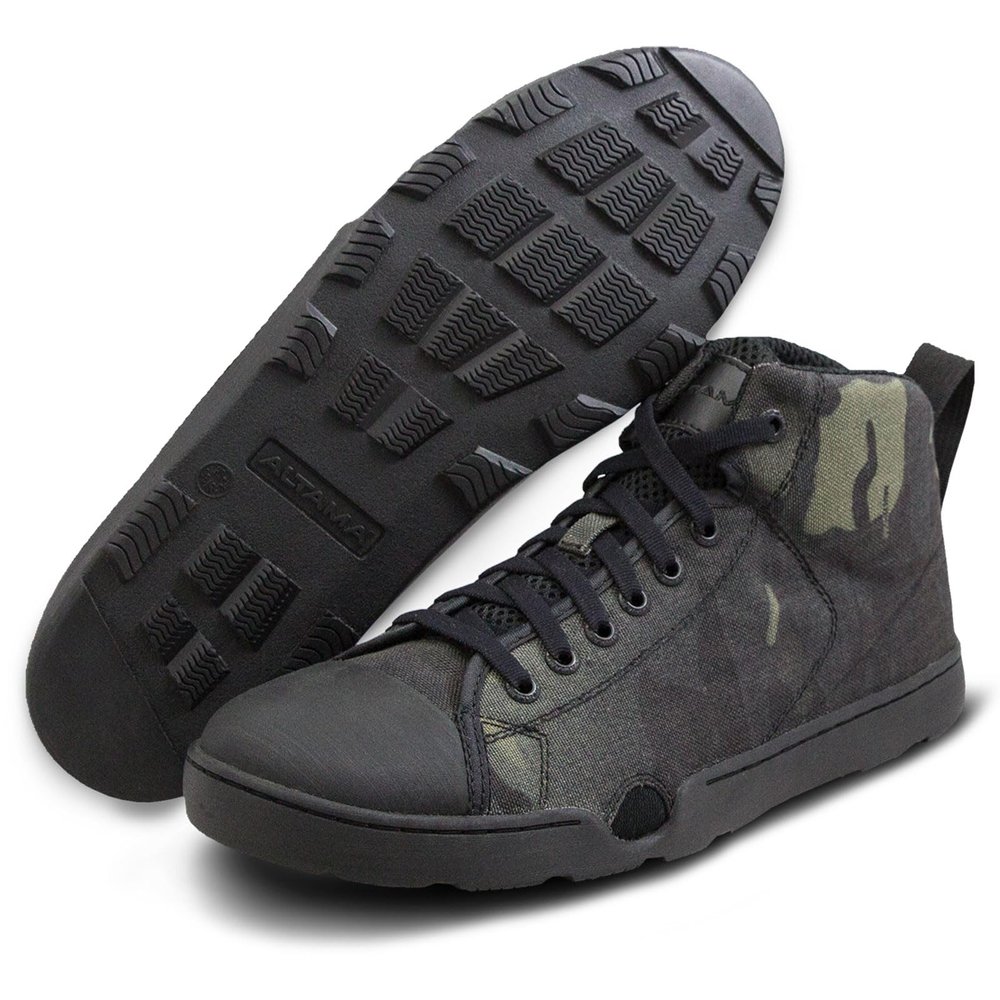 Altama Unisex Maritime Mid Dive Fin-Compatible Tactical Boots with Water Drainage Ports, Multicam Black GSA, 9.5, Wide