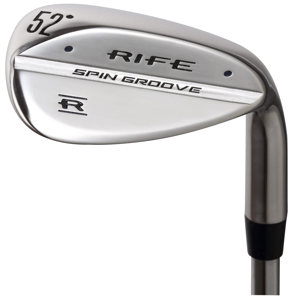 Rife Spin Groove Plus Inch Over Mens Standard Right Handed Golf Wedge 52 Degree Approach AW Bite Grooves