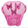 Biria Basket with Hooks, Front, Removable, Children Wire Mesh Small Kids Bicycle Basket, Pink, Butterfly. New view 3