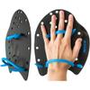 Sporti Power Swim Paddles - Swimming Training Hand Paddles - Adjustable Straps - Lap Swimming Gear (Small, Black) view 1