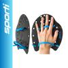 Sporti Power Swim Paddles - Swimming Training Hand Paddles - Adjustable Straps - Lap Swimming Gear (Small, Black) view 2