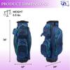 RJ Sports Bliss 14 Way Divider Ladies Deluxe Cart Bag (Palm Coast) view 2