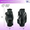 RJ Sports Bliss 14 Way Divider Ladies Deluxe Cart Bag (Polka Dot) view 2