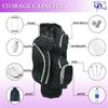 RJ Sports Bliss 14 Way Divider Ladies Deluxe Cart Bag (Polka Dot) view 3
