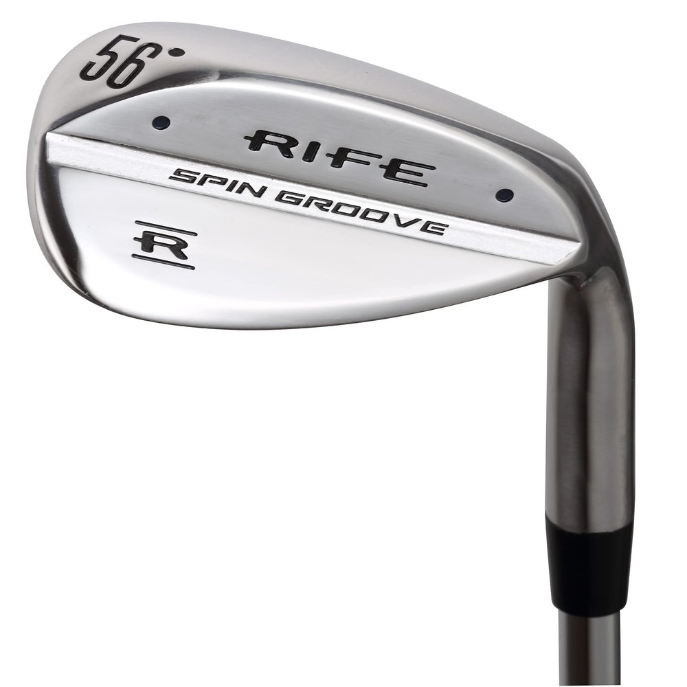 Rife Spin Groove Mens Standard Right Handed Golf Wedge 56 Degree Sand SW Bite Grooves