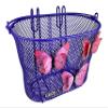 BIRIA Basket with Hooks, Front, Removable, Children Wire Mesh Small Kids Bicycle Basket, Purple, Butterfly. New view 1