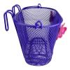 BIRIA Basket with Hooks, Front, Removable, Children Wire Mesh Small Kids Bicycle Basket, Purple, Butterfly. New view 3