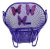 BIRIA Basket with Hooks, Front, Removable, Children Wire Mesh Small Kids Bicycle Basket, Purple, Butterfly. New view 4