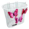 Biria Basket with Hooks, Front, Removable, Children Wire Mesh Small Kids Bicycle Basket, White, Butterfly. New view 1