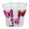 Biria Basket with Hooks, Front, Removable, Children Wire Mesh Small Kids Bicycle Basket, White, Butterfly. New view 2