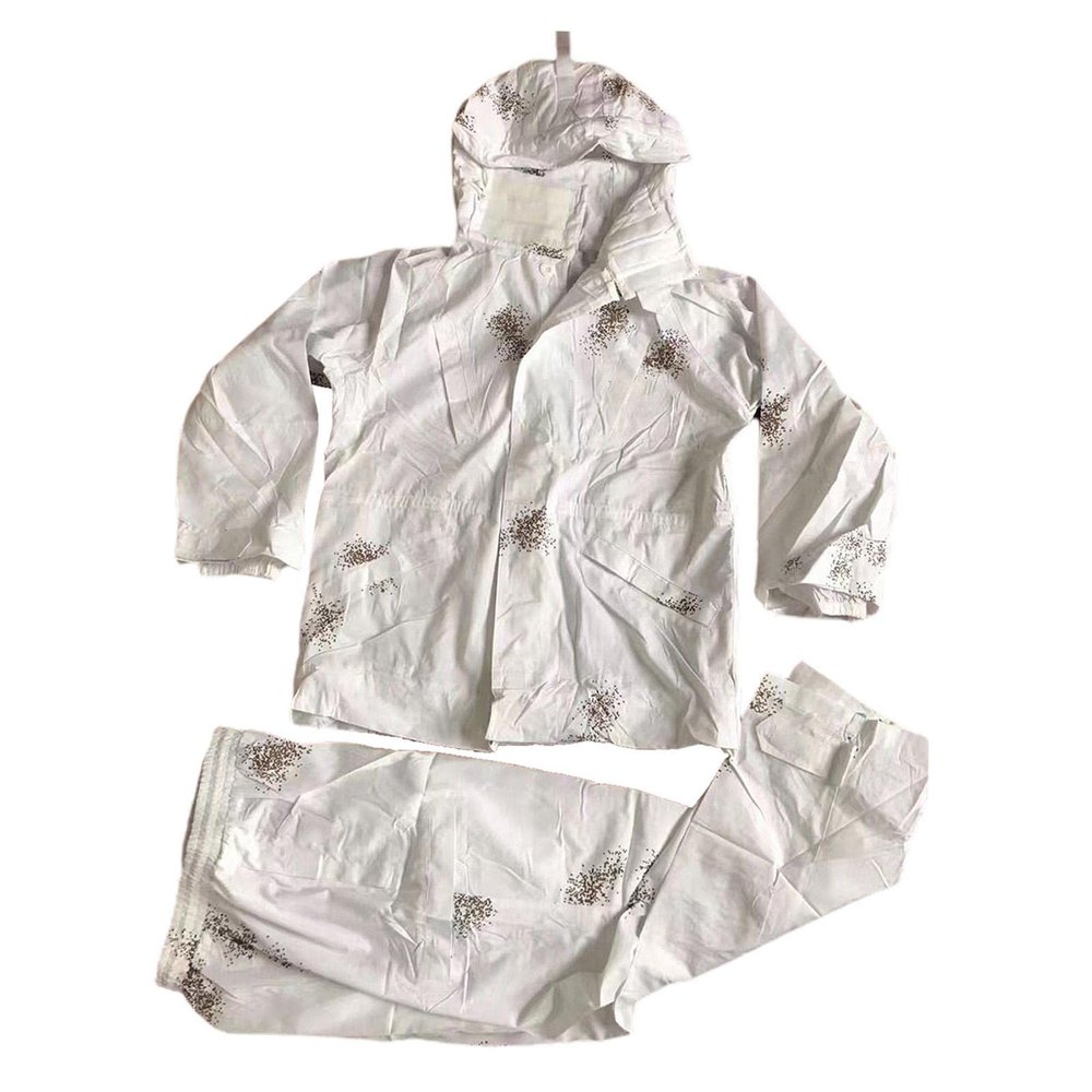 Backbayia Camouflage Clothing Suit Winter Ghillie Clothes with Draw-Stringed Hood for Hunting Wildlife Photography