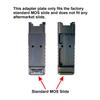DPP Titanium Adapter Plate Compatible with Glock Gen 3 to Gen 5 17 19 MOS Holosun 407/507C/508T Trijicon RMR/SRO view 2