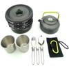 Sxdthy Camping Cookware Mess Kit with 2 Cups, Out Cooking Picnic Cookset for 2 Person (Color : C) view 1