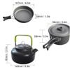 Sxdthy Camping Cookware Mess Kit with 2 Cups, Out Cooking Picnic Cookset for 2 Person (Color : C) view 2