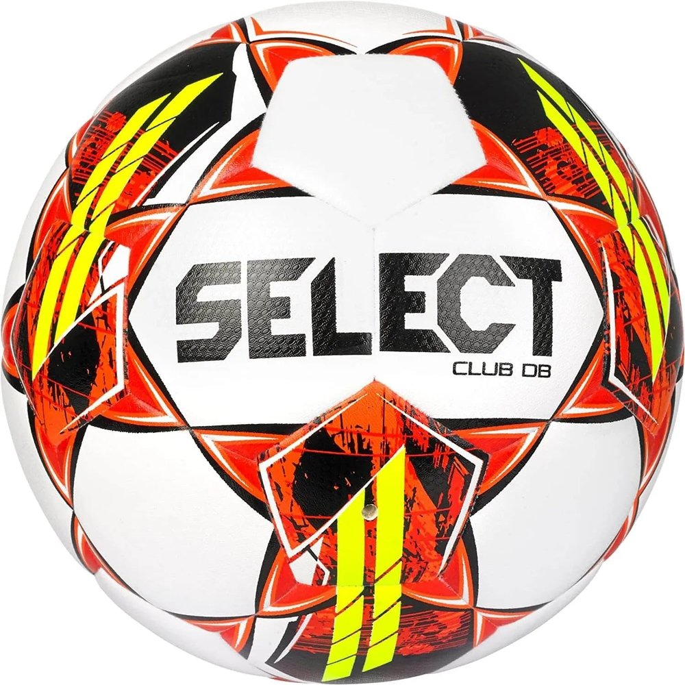 Select Club DB Soccer Ball, White/Red V22, Size 5