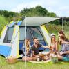 Camping Tent Bell Tent Instant Pop-Up Tent Family Dome Tent with Carry Bag Waterproof Windproof for Camp Backpacking Hiking Outdoor Lightweight,C view 3