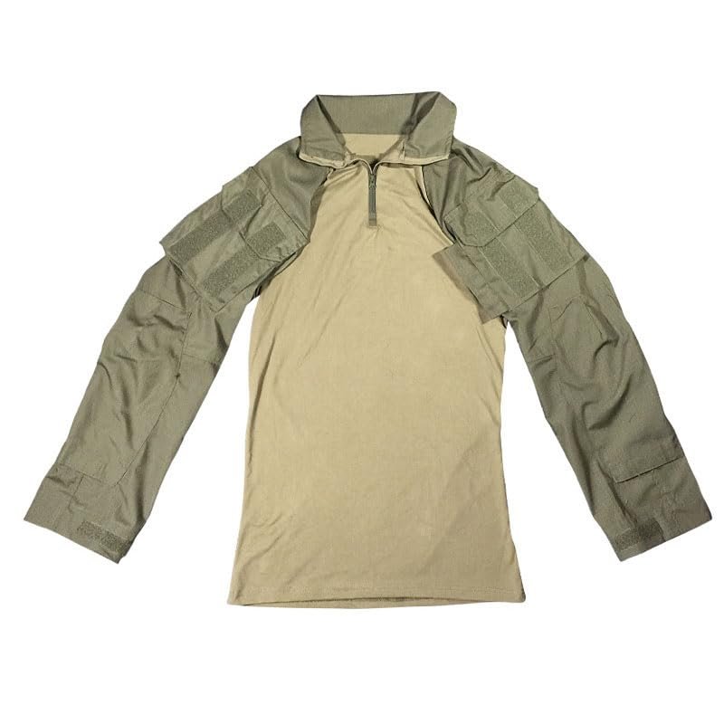 Outdoor Sports Airsoft Gear Hunting Shooting Battle Dress Uniform Combat BDU Clothing Tactical Camouflage Shirt - Green - XXXL