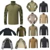 Outdoor Sports Airsoft Gear Hunting Shooting Battle Dress Uniform Combat BDU Clothing Tactical Camouflage Shirt - Green - XXXL view 2
