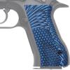 Guuun G10 Grips for Jericho 941 F9 Full Size OPS Eagle Wing Texture - Blue view 1