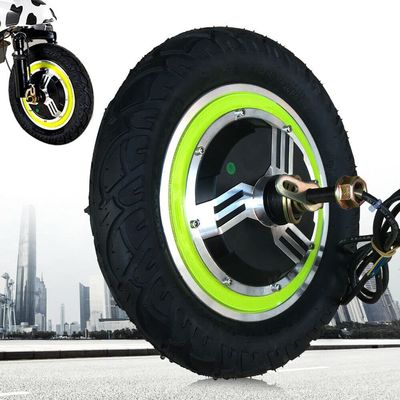 12'' 24V Electric Scooter Brushless Gearless Hub Motor Wheel Motor for E-Bike Scooter Motorcycle, 350W 12 Inch E-Bike Cycling Hub Conversion Kit (US Stock)