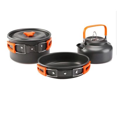 Sxdthy Camping Cookware Mess Kit, Portable Camping Cooking Set for Backpacking, Outdoor Hiking and Picnic Pot Pan Kit (Color : B)