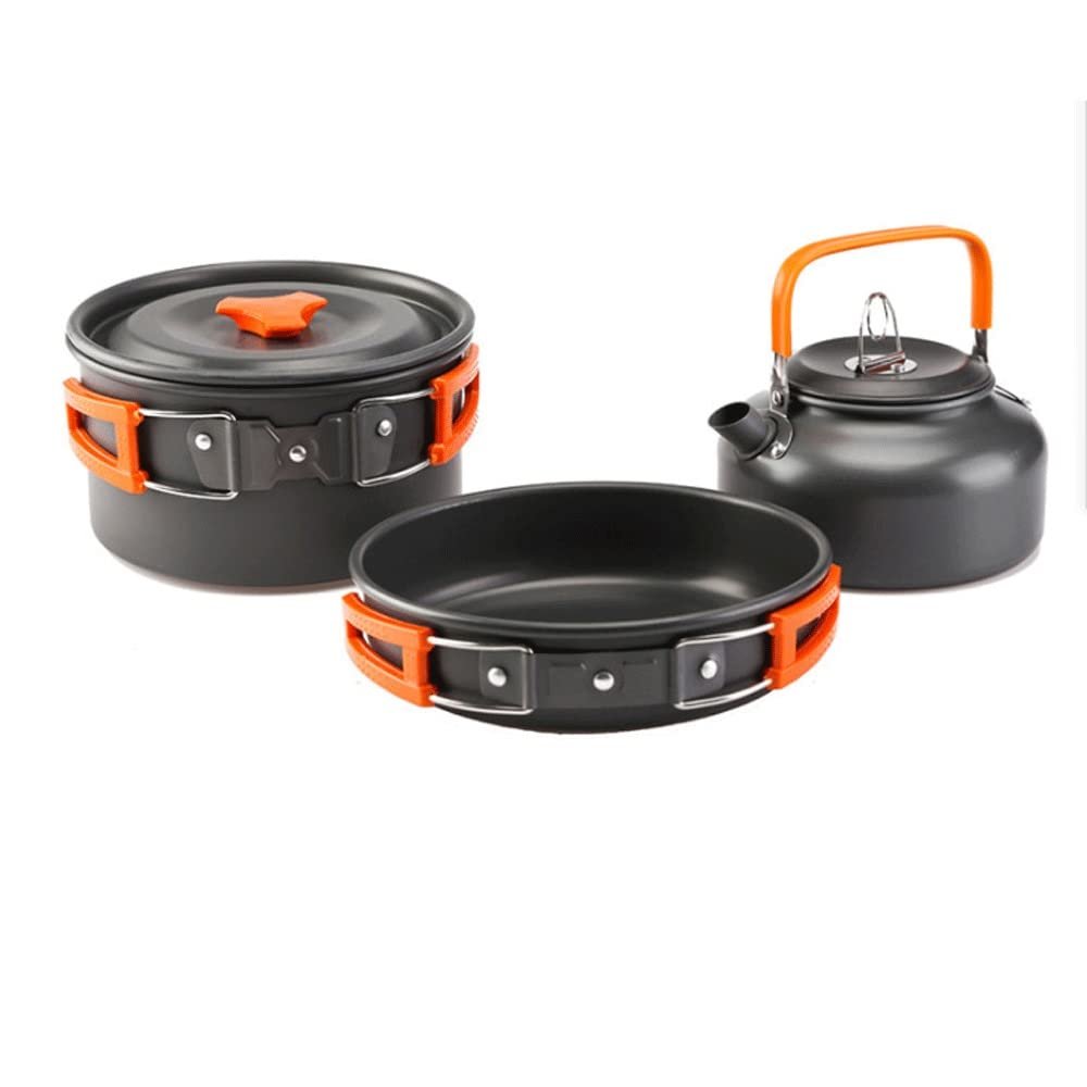 Sxdthy Camping Cookware Mess Kit, Portable Camping Cooking Set for Backpacking, Outdoor Hiking and Picnic Pot Pan Kit (Color : B)