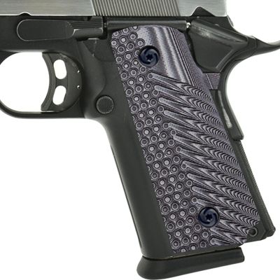 Guuun G10 Grips for para Ordnance P13 1911 OPS Diamond Cut Texture - Gray/Black