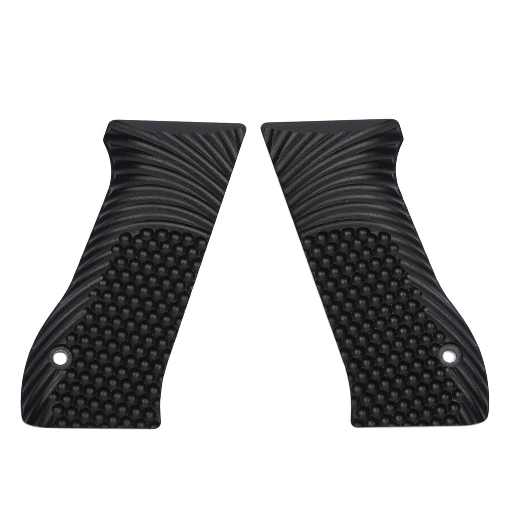 Guuun G10 Grips for Jericho 941 F9 Full Size OPS Eagle Wing Texture - Black