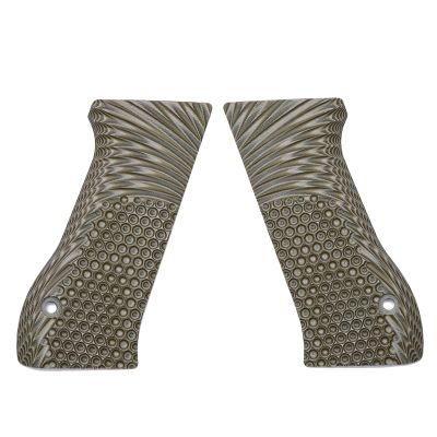 Guuun G10 Grips for Jericho 941 F9 Full Size OPS Eagle Wing Texture - OD Green