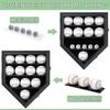 Grintus Baseball Display Case Wooden Baseball Holders for Balls Display Wall Mount Baseball Shadow Box with Lockable Glass Door for Autograph Balls Collection Storage Black view 2