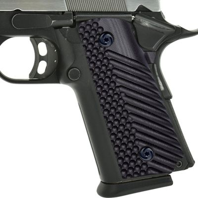 Guuun G10 Grips for para Ordnance P13 1911 OPS Diamond Cut Texture - Black