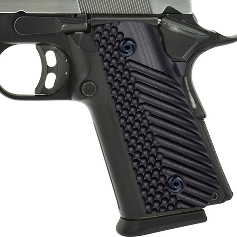 Guuun G10 Grips for para Ordnance P13 1911 OPS Diamond Cut Texture - Black