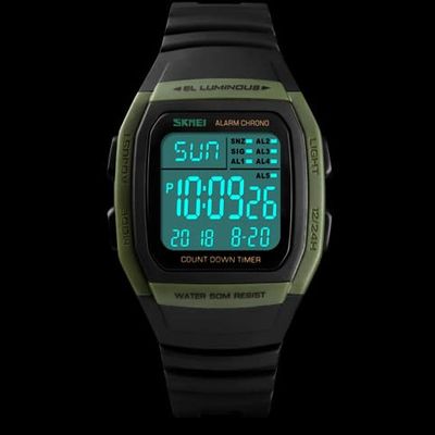YZYL Multifunctional Waterproof Fashion Luminous Electronic Running Sports Simple Chronograph Watch pin Buckle Men and Women Gift