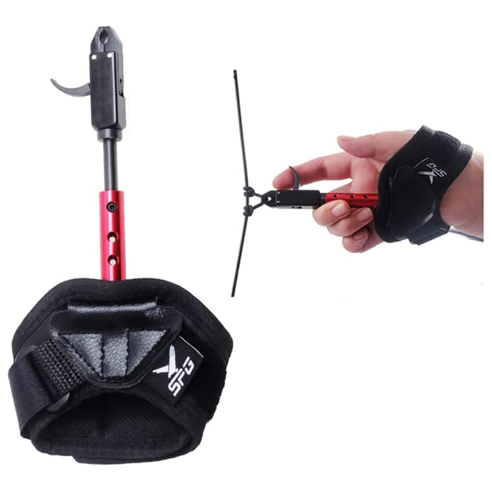 SOPOGER Archery Bow Release for Compound Bow 3 Gear Youth Bow Release Adjustable Bow Release Thumb for Adults Kids Hunting Shooting Accessories (Red)