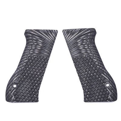 Guuun G10 Grips for Jericho 941 F9 Full Size OPS Eagle Wing Texture - Gray