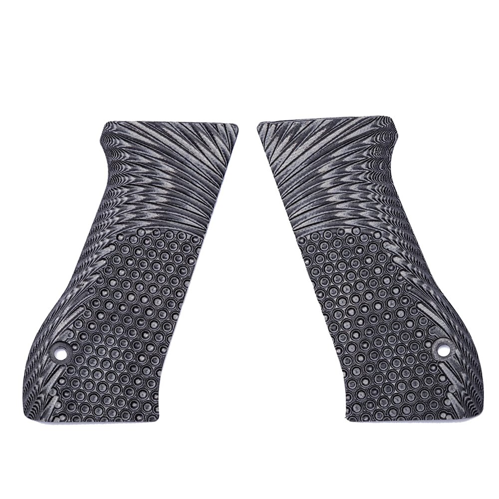 Guuun G10 Grips for Jericho 941 F9 Full Size OPS Eagle Wing Texture - Gray