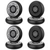 AOWISH 8-Pack Inline Skate Replacement Wheels 85A Outdoor Asphalt Formula Roller Blades Wheels Indoor Roller Blades Wheels with Bearings ABEC-9 & Floating Spacers (Black, 72mm) view 2