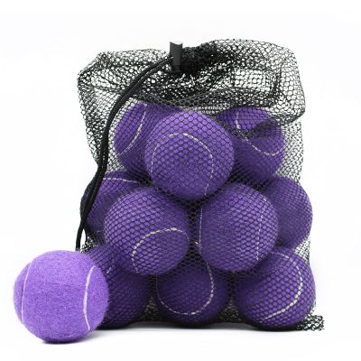 Magicorange Tennis Balls, 12 Pack Advanced Training Tennis Balls Practice Balls, Pet Dog Playing Balls, Come with Mesh Bag for Easy Transport, Good for Beginner Training Ball (Purple)