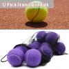 Magicorange Tennis Balls, 12 Pack Advanced Training Tennis Balls Practice Balls, Pet Dog Playing Balls, Come with Mesh Bag for Easy Transport, Good for Beginner Training Ball (Purple) view 4